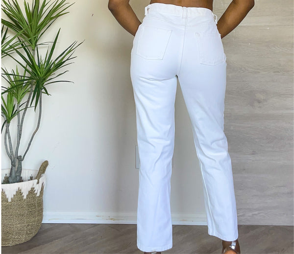 Gorgeous 100% Cotton White Ankle Denims Jeans Pant. (9)