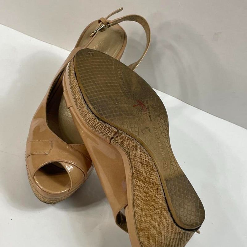 Beautiful Stunning Leather Stuart Wietzman Designers (ds) Slingback Wedges