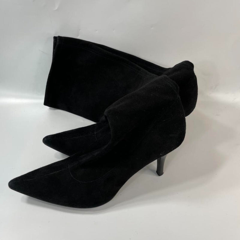 Stunning Beautiful 90s 100 Leather Suede Noire Designers(DS) Boots By Sergio Rossi (S 39)