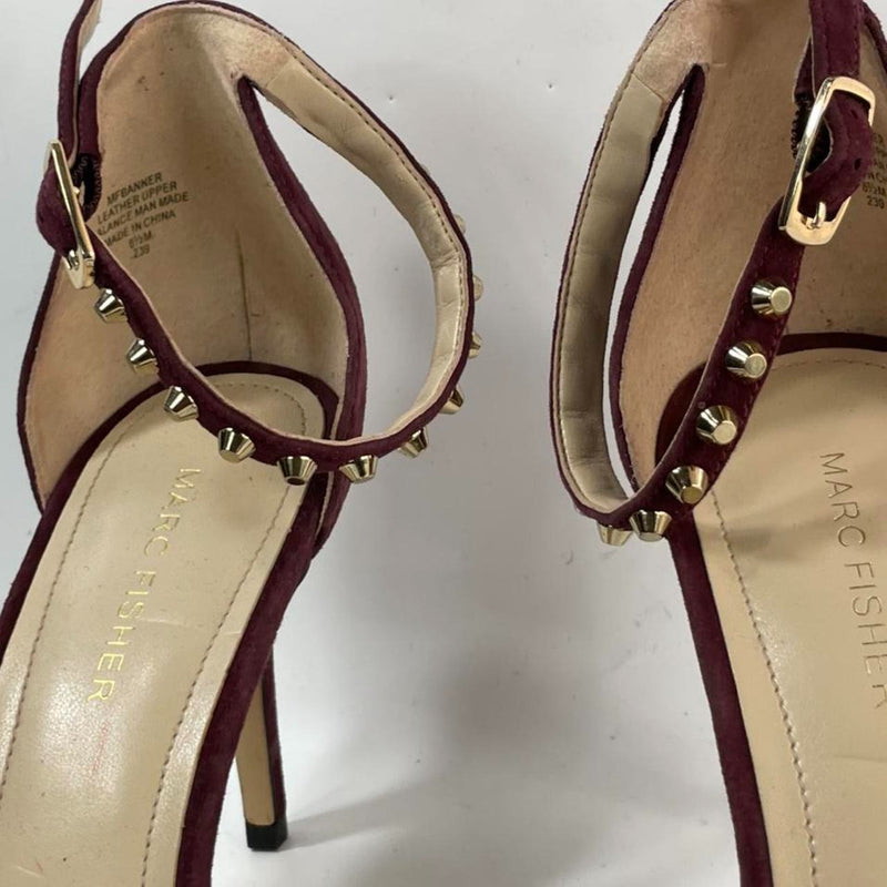 Beautiful Stunning Burgundy Sandals By Marc Fisher