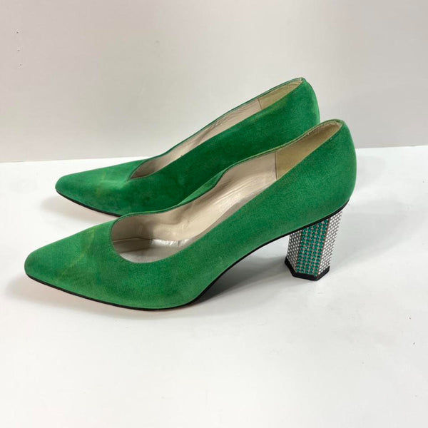 Stunning Beautiful Vintage Leather Stuart Wietzman (ds)  Colour-block Pumps. Size 7.5