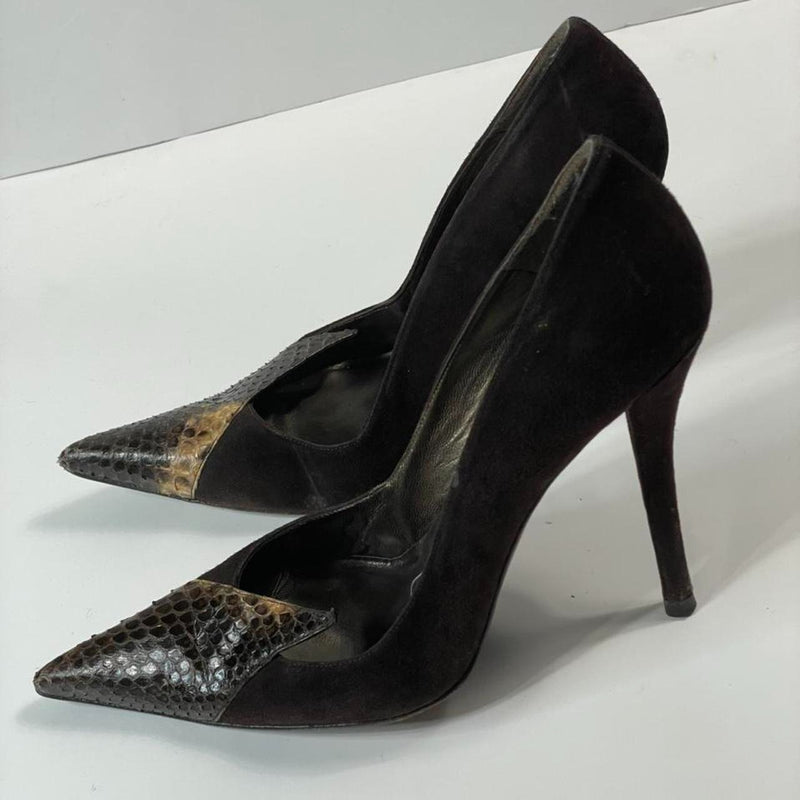 Stunning Beautiful Y2k VTG Snake Skin Leather Heels Pumps