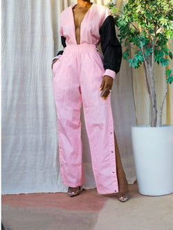 Vintage Baby Pink Two Piece Track Set (S - L)