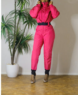 Vintage Pink Ski Jumpsuit (S-l)