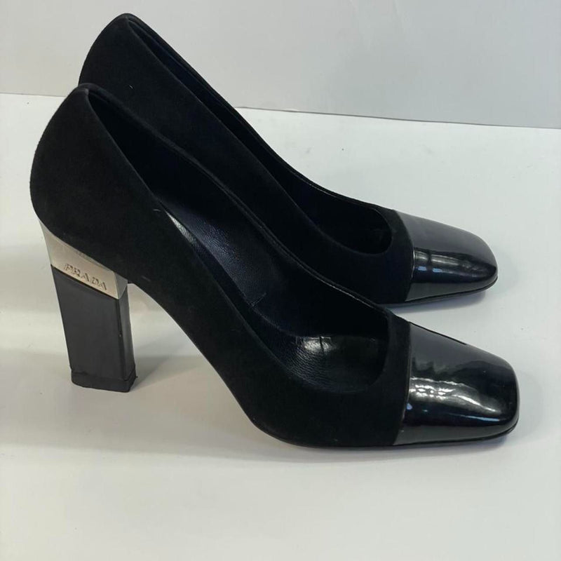 Beautiful Stunning Prada Designers (ds) Leather Suede Heels