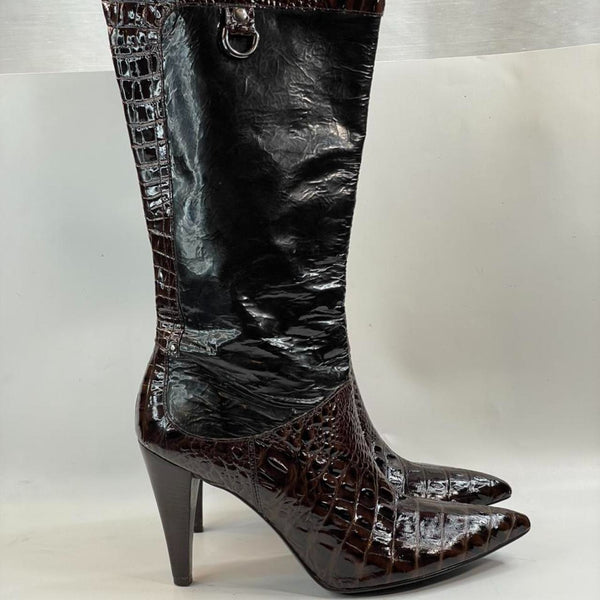 Stunning Beautiful Y2k Brown and Noire Pointed toe Boots!