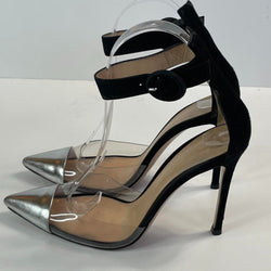 Beautiful Designer Gianvito Rossi Designers (ds) See Through Ankle Buckle Heels Pumps