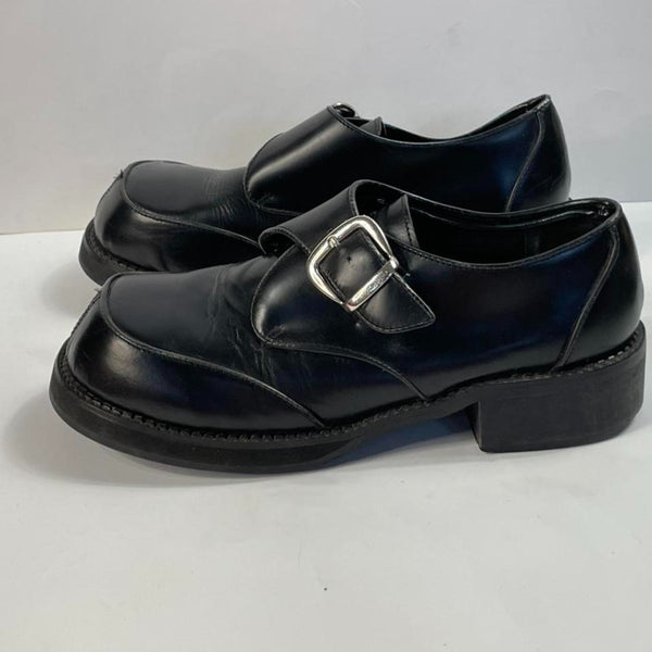 Beautiful Stunning Vintage Made In Portugal 100% Leather Chunky Loafers With Buckle