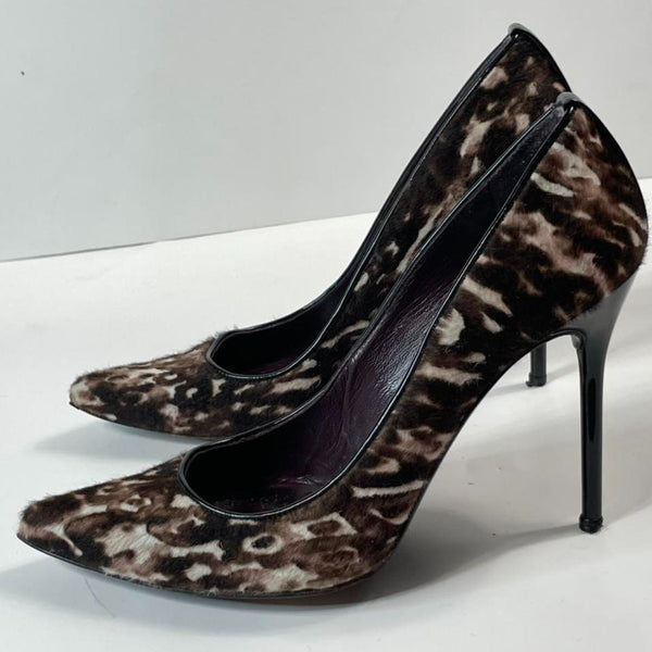 Beautiful Stunning Y2k Vintage Leather Animal Hair Stuart Wietzman Designers (ds) Heels