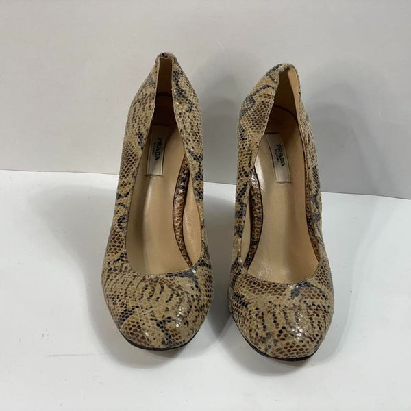 Stunning Dead Gorgeous Vintage 100% Snake Skin Leather Prada Designer (ds) Heels