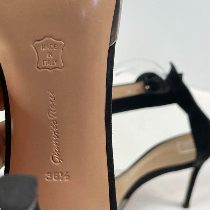 Beautiful Designer Gianvito Rossi Designers (ds) See Through Ankle Buckle Heels Pumps