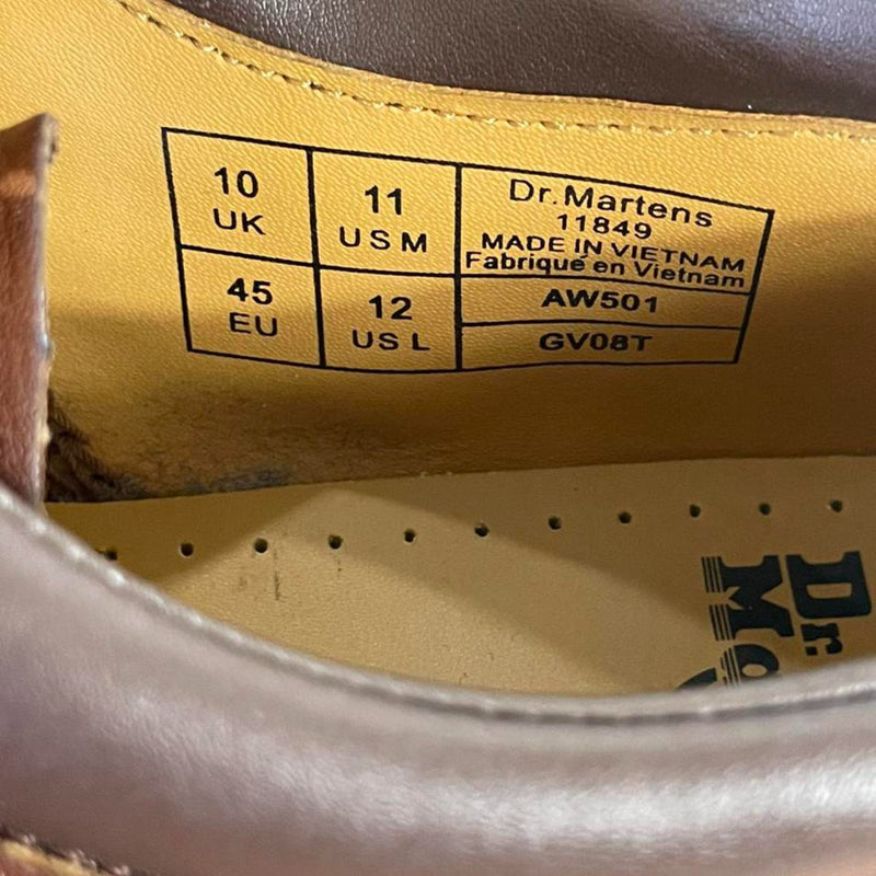 Beautiful Stunning Y2k Vintage tan leather Dr Martens shoes (S 10b)