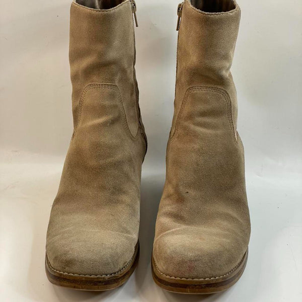 Stunning Beautiful 90s Leather Suede Chunky Platform Caramel Nude Candies Boots!