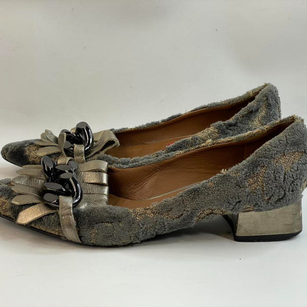 Beautiful Stunning Vintage Italian Bruno Ricci Leather Pumps Sandals ( 37)