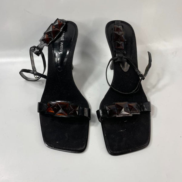 Beautiful Stunning Vintage Leather Nine West Heels Sandals