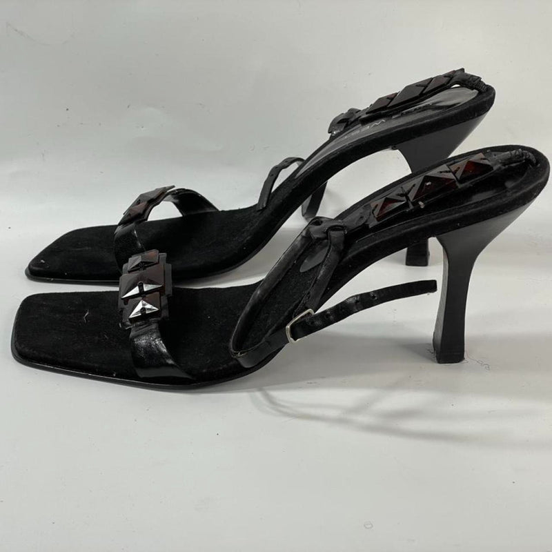 Beautiful Stunning Vintage Leather Nine West Heels Sandals