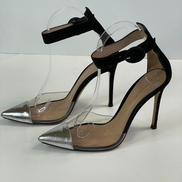 Beautiful Designer Gianvito Rossi Designers (ds) See Through Ankle Buckle Heels Pumps