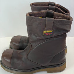 Stunning Beautiful Y2k Vintage Leather Dr Martens Designers (ds) Unisex Chunky Dark brown Boots