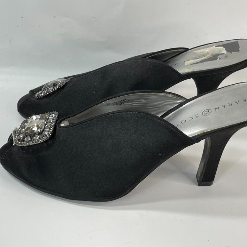 Stunning Beautiful Vintage Karen Scott Mules Slide With Silver Pendants