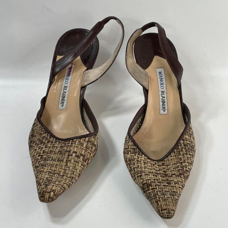 Beautiful Stunning Tweeted Designers (ds) Slingback Heels Pumps by Manolo Blahnik