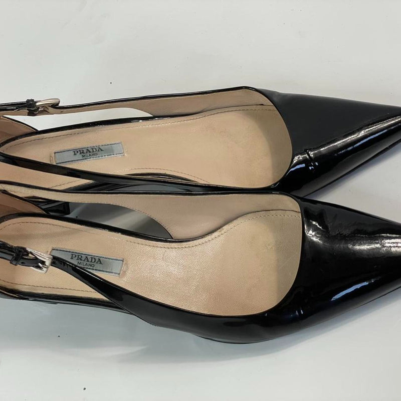 Beautiful Stunning Cute Shining Prada Designers (ds) kitten Heels