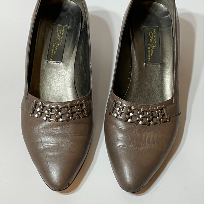 Italian 80s Rare Fined Vintage Sesto Meucci  Leather Loafers