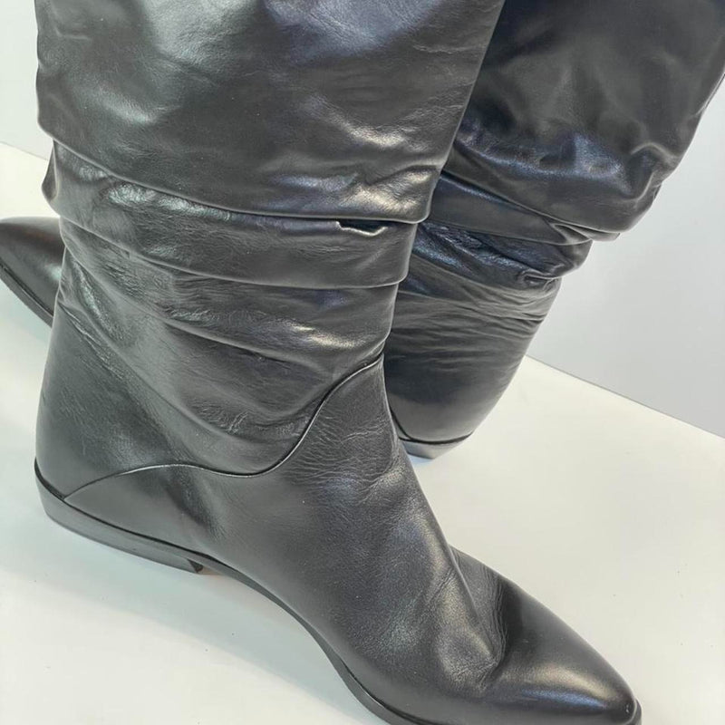 Stunning Beautiful Y2k Vintage Genuine Leather Twisted Trendy made in Italy Designer boots by Bandolino