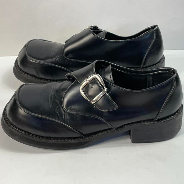 Beautiful Stunning Vintage Made In Portugal 100% Leather Chunky Loafers With Buckle