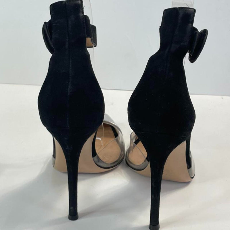 Beautiful Designer Gianvito Rossi Designers (ds) See Through Ankle Buckle Heels Pumps