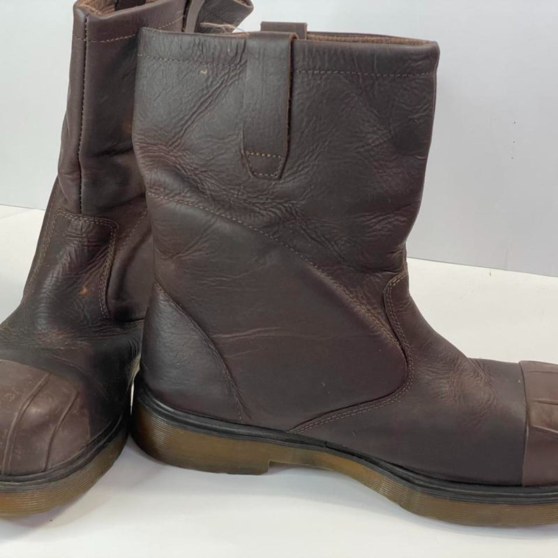 Stunning Beautiful Y2k Vintage Leather Dr Martens Designers (ds) Unisex Chunky Dark brown Boots