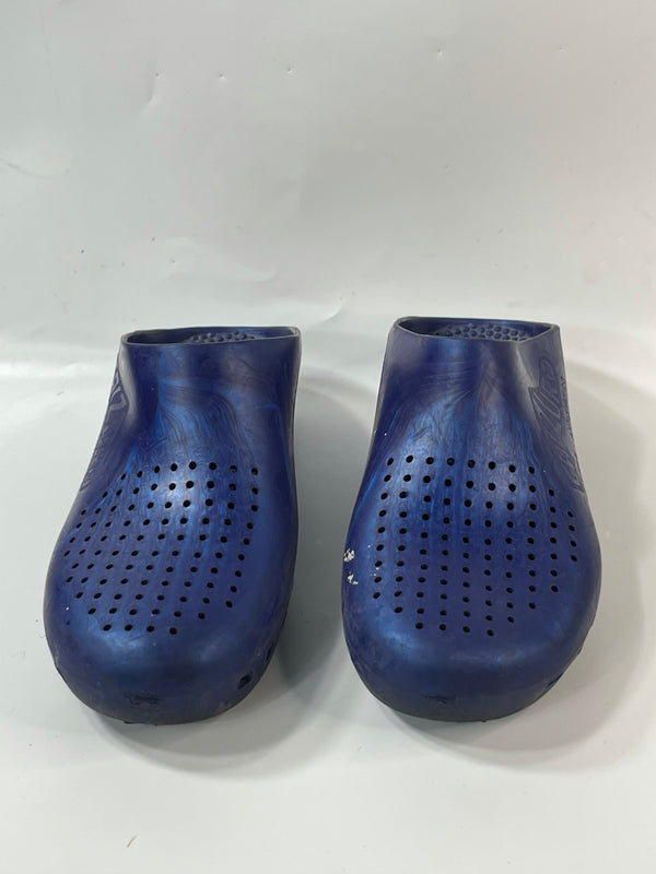 Stunning Beautiful Vintage Rubber Vintage Blue Italian Mules(5)