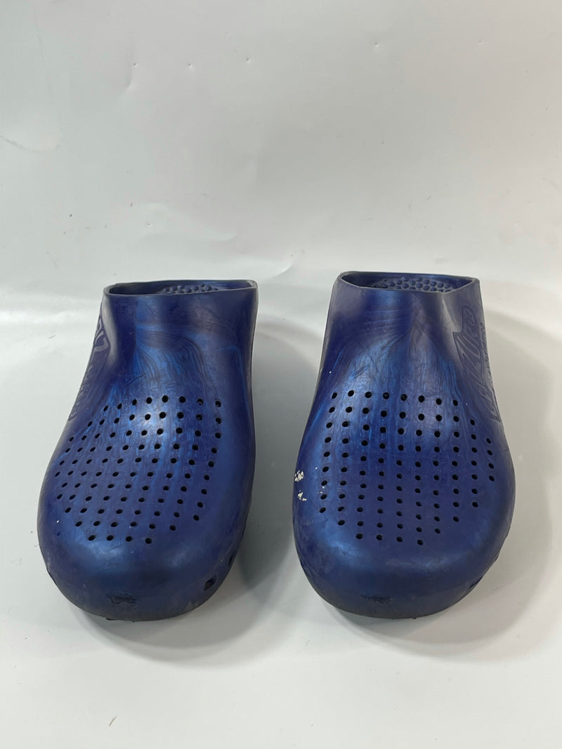 Stunning Beautiful Vintage Rubber Vintage Blue Italian Mules(5)