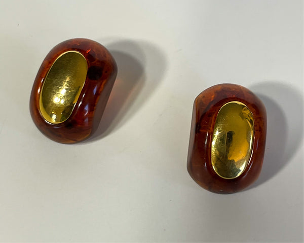 Beautiful Vintage Jelly Gold Earrings