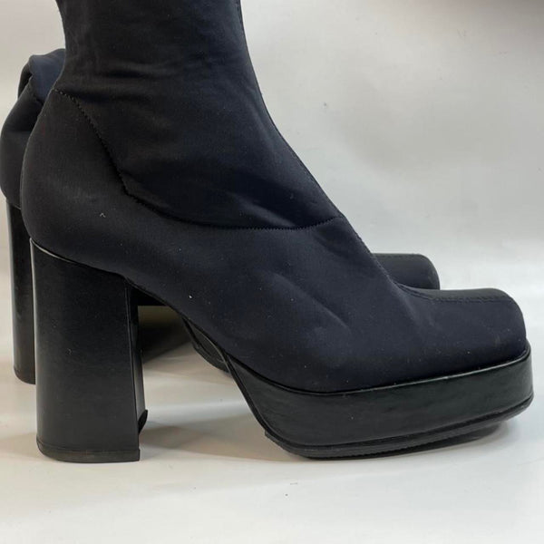 Beautiful Stunning Rare-fined Y2K Vintage Drawstring Elastic Socks Platform Chunky Boots By Steve