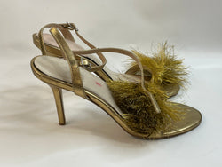 Stunning Beautiful Charles David Gold Olive Fridge Heels. (39)