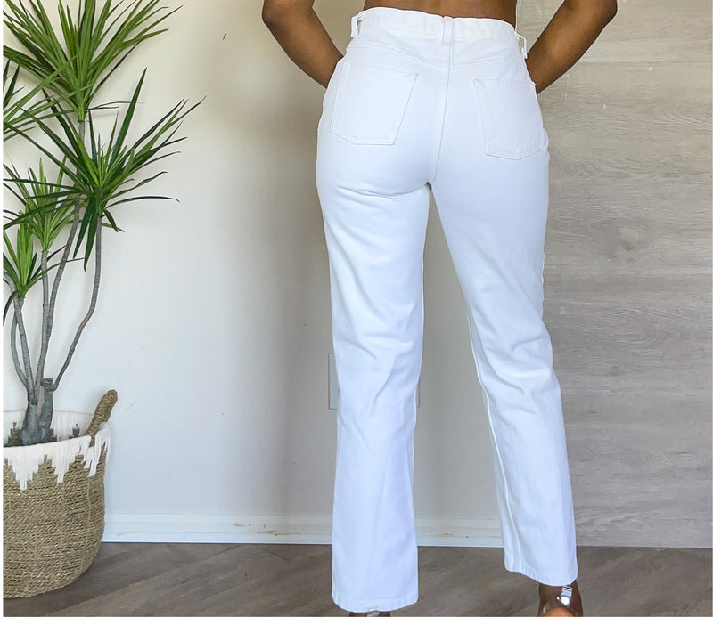 Gorgeous 100% Cotton White Ankle Denims Jeans Pant. (9)