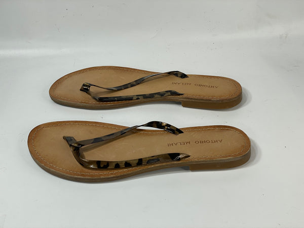 Beautiful Stunning Y2K VGT Antonio Melanine Flat Tiger Slid Sandals (37)