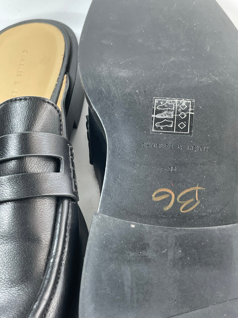 Stunning Beautiful Noire Slides Mules By Charles & Keith (38)