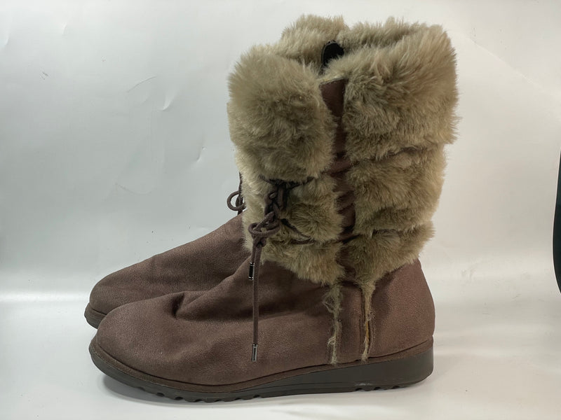 Stunning Beautiful Fur Nude Winter Boots (40)