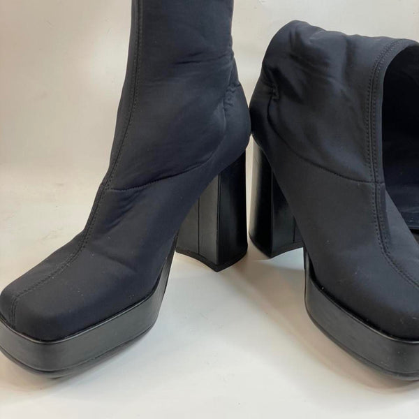 Beautiful Stunning Rare-fined Y2K Vintage Drawstring Elastic Socks Platform Chunky Boots By Steve