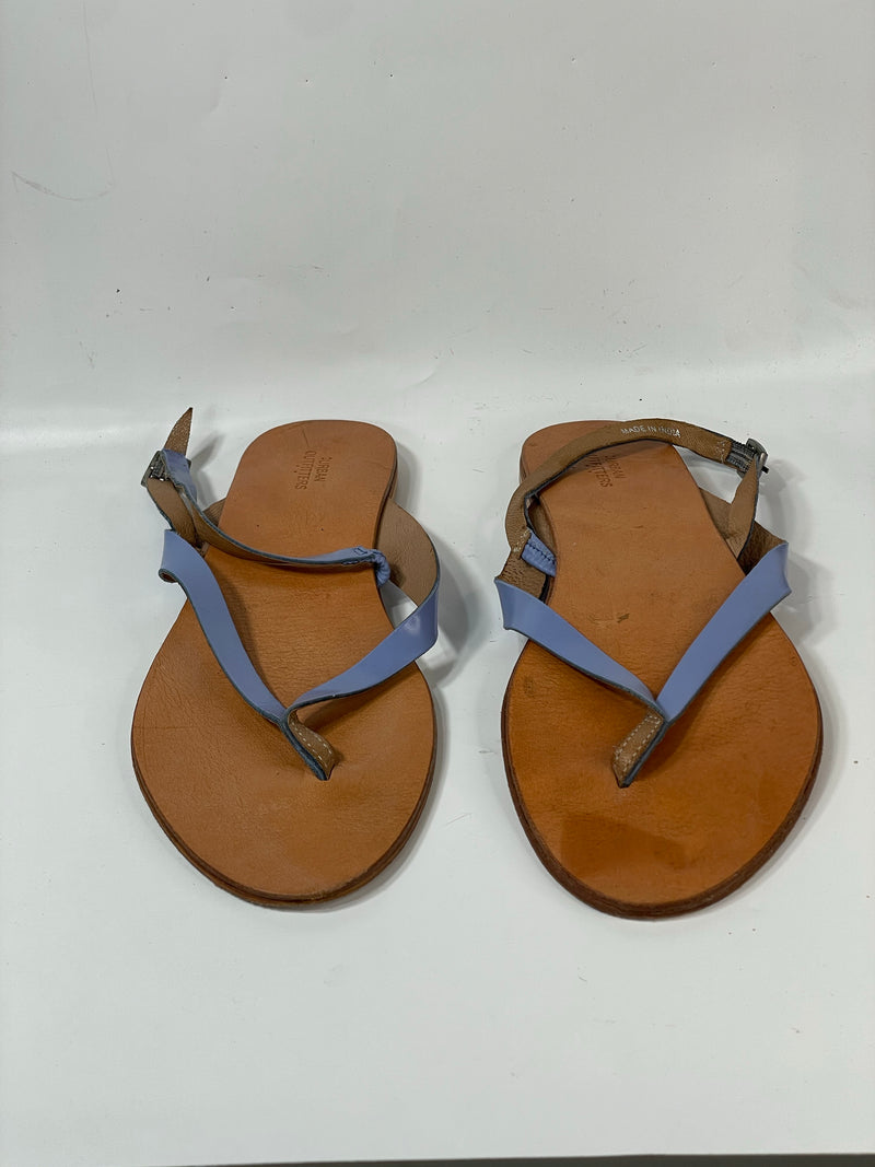 Beautiful Stunning Y2K VGT Genuine Leather Urban Outfitters Flat Sandals (40)